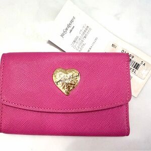 AUTHENTIC YSL HOT PINK KEYCHAIN/WALLET